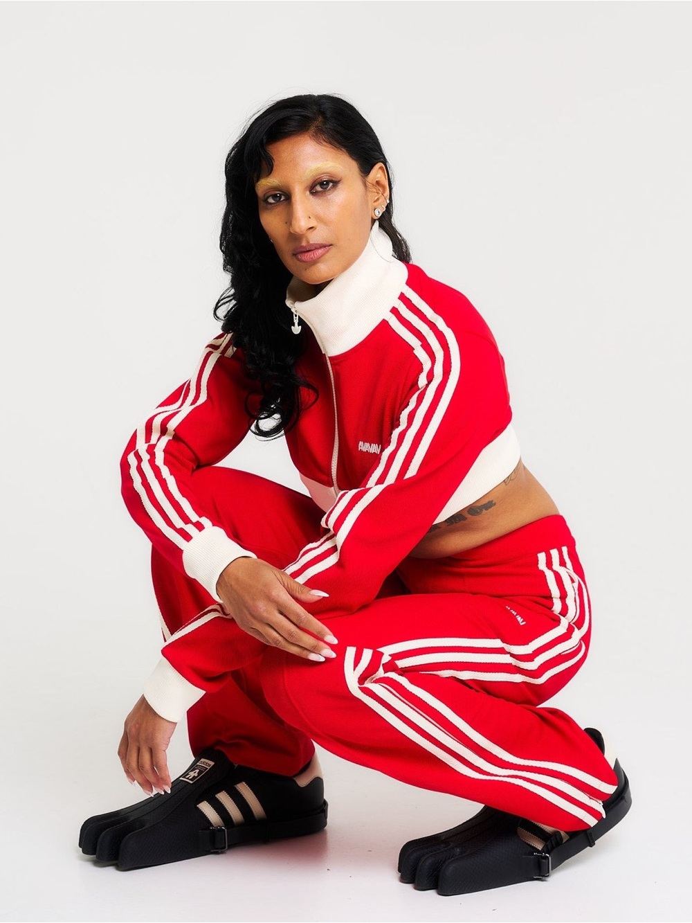 NWT adidas Originals Avavav Red Cropped Track jacket pants coord set RARE - Picture 3 of 16